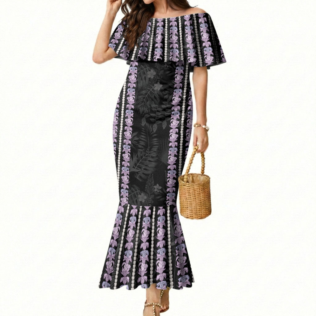 Hawaii Queen Liliuokalani Mermaid Dress Hawaiian Lei Pua Kalaunu