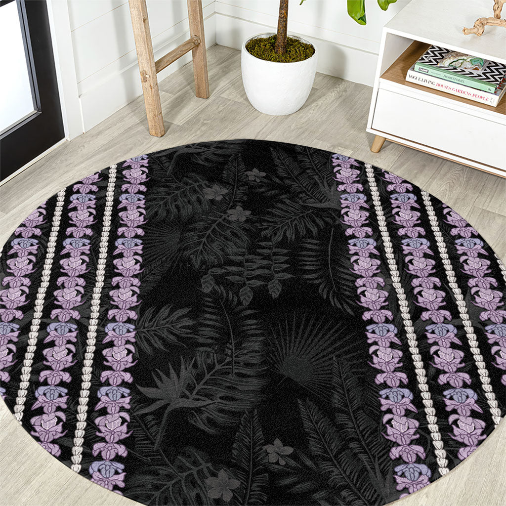 Hawaii Queen Liliuokalani Round Carpet Hawaiian Lei Pua Kalaunu