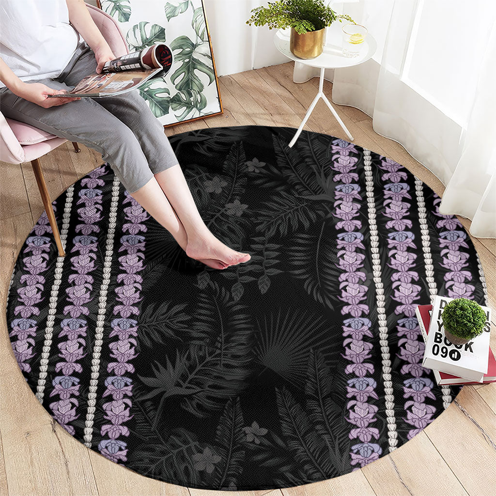 Hawaii Queen Liliuokalani Round Carpet Hawaiian Lei Pua Kalaunu