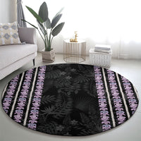 Hawaii Queen Liliuokalani Round Carpet Hawaiian Lei Pua Kalaunu