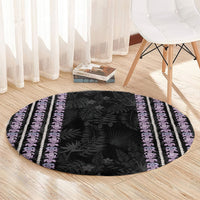 Hawaii Queen Liliuokalani Round Carpet Hawaiian Lei Pua Kalaunu