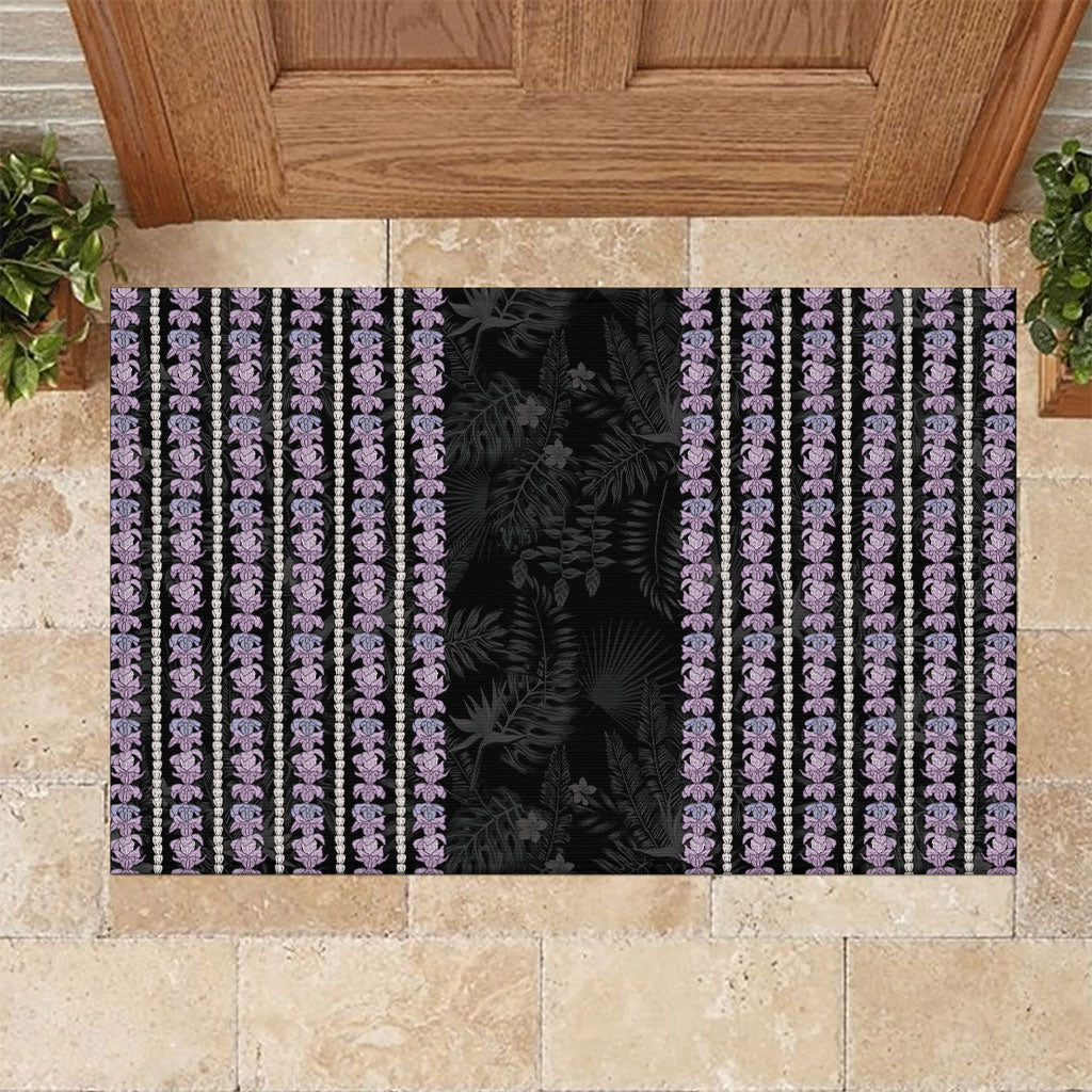 Hawaii Queen Liliuokalani Rubber Doormat Hawaiian Lei Pua Kalaunu