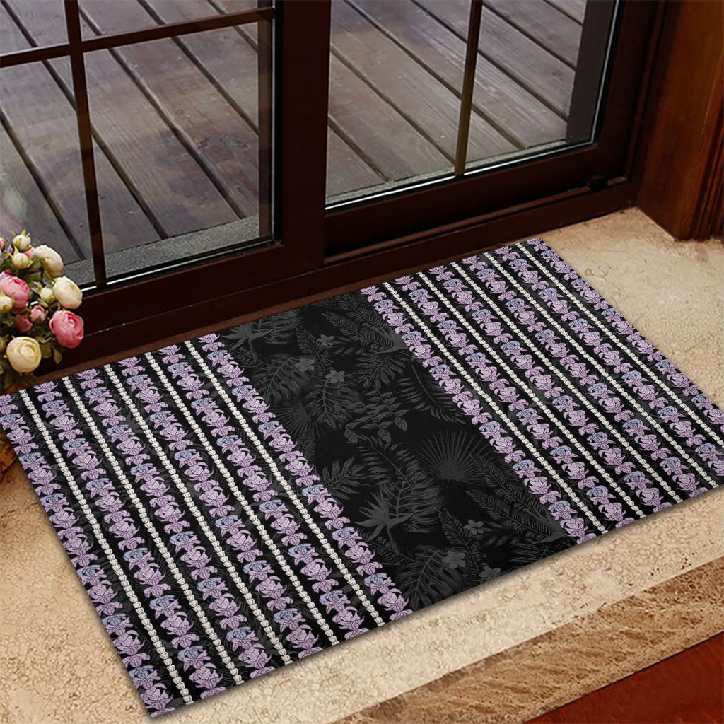 Hawaii Queen Liliuokalani Rubber Doormat Hawaiian Lei Pua Kalaunu