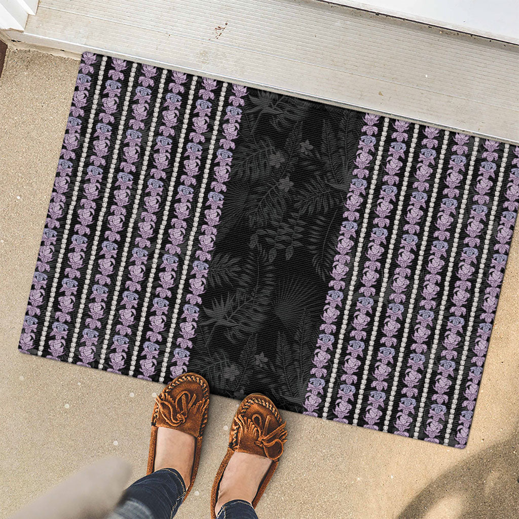 Hawaii Queen Liliuokalani Rubber Doormat Hawaiian Lei Pua Kalaunu