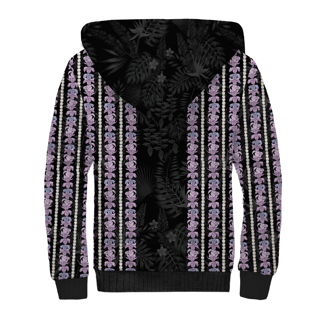 Hawaii Queen Liliuokalani Sherpa Hoodie Hawaiian Lei Pua Kalaunu