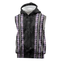 Hawaii Queen Liliuokalani Sleeveless Hoodie Hawaiian Lei Pua Kalaunu