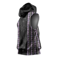 Hawaii Queen Liliuokalani Sleeveless Hoodie Hawaiian Lei Pua Kalaunu