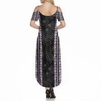 Hawaii Queen Liliuokalani Summer Maxi Dress Hawaiian Lei Pua Kalaunu