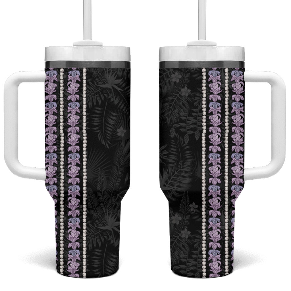Hawaii Queen Liliuokalani Tumbler With Handle Hawaiian Lei Pua Kalaunu