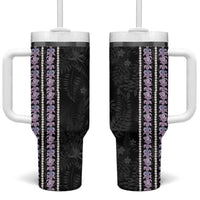 Hawaii Queen Liliuokalani Tumbler With Handle Hawaiian Lei Pua Kalaunu