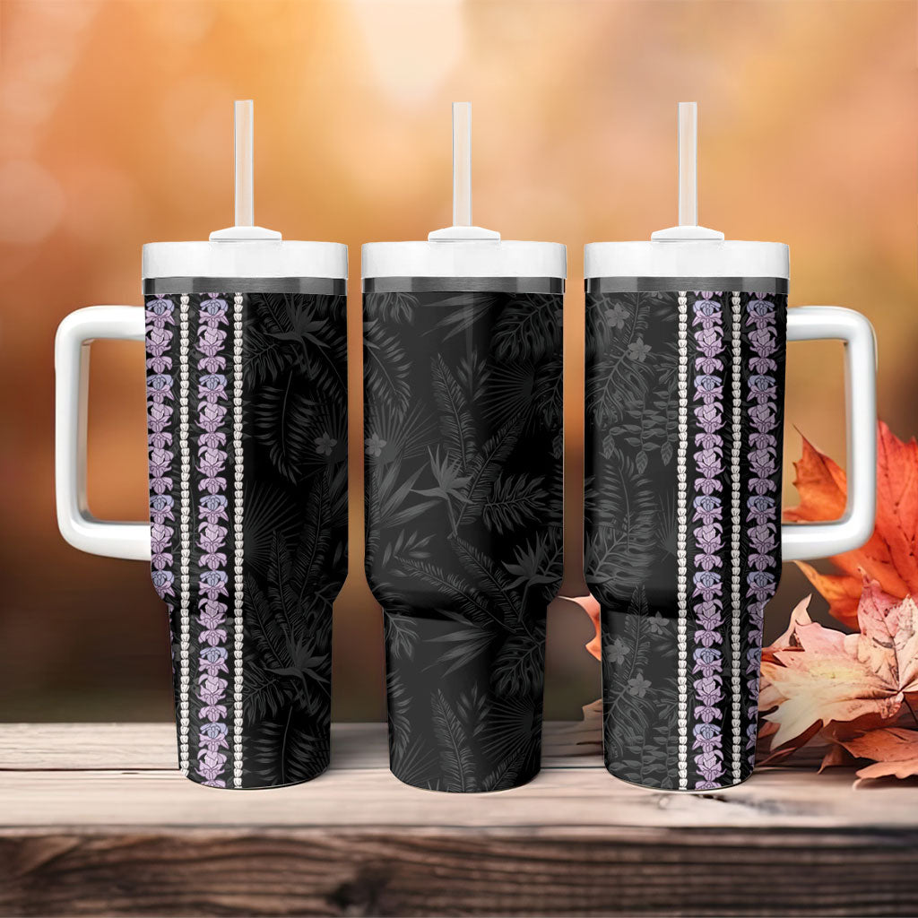 Hawaii Queen Liliuokalani Tumbler With Handle Hawaiian Lei Pua Kalaunu