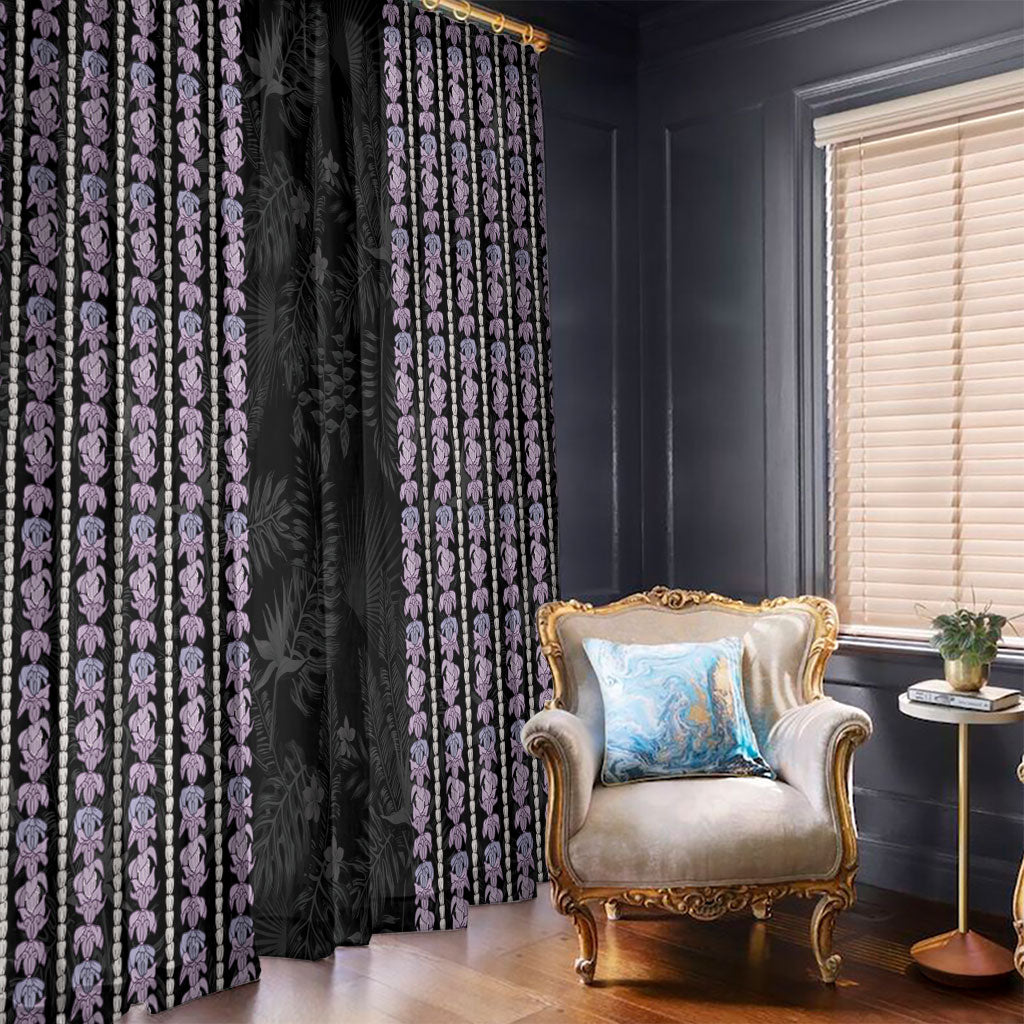 Hawaii Queen Liliuokalani Window Curtain Hawaiian Lei Pua Kalaunu