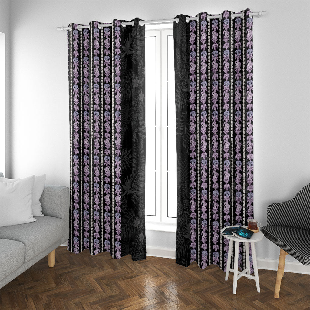 Hawaii Queen Liliuokalani Window Curtain Hawaiian Lei Pua Kalaunu
