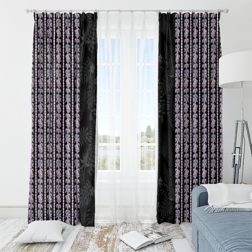 Hawaii Queen Liliuokalani Window Curtain Hawaiian Lei Pua Kalaunu