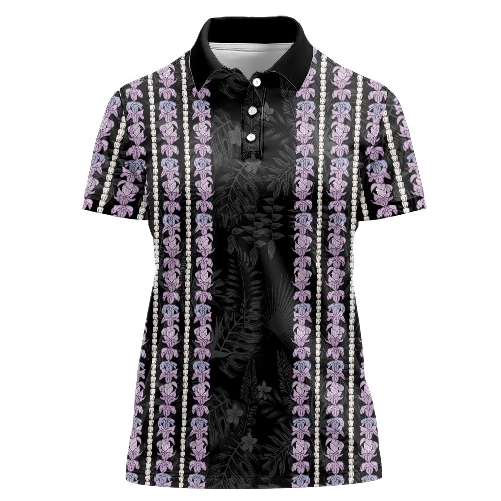 Hawaii Queen Liliuokalani Women Polo Shirt Hawaiian Lei Pua Kalaunu