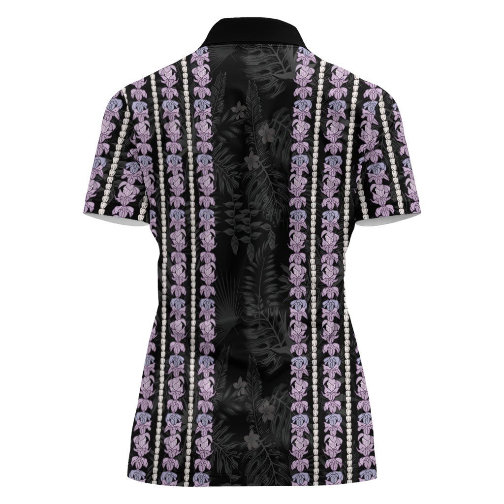 Hawaii Queen Liliuokalani Women Polo Shirt Hawaiian Lei Pua Kalaunu