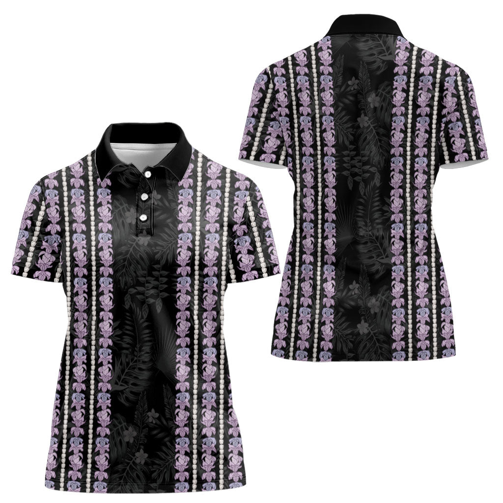 Hawaii Queen Liliuokalani Women Polo Shirt Hawaiian Lei Pua Kalaunu