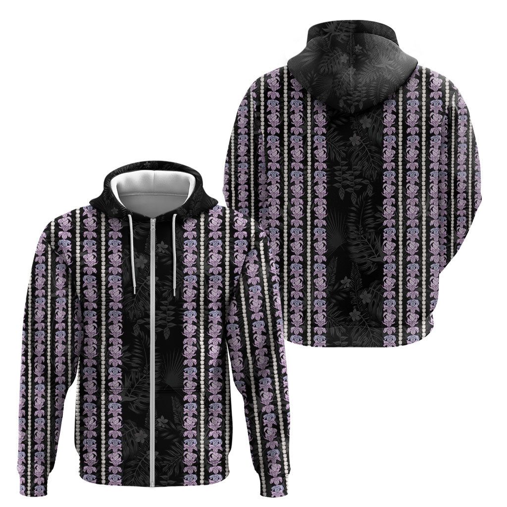 Hawaii Queen Liliuokalani Zip Hoodie Hawaiian Lei Pua Kalaunu