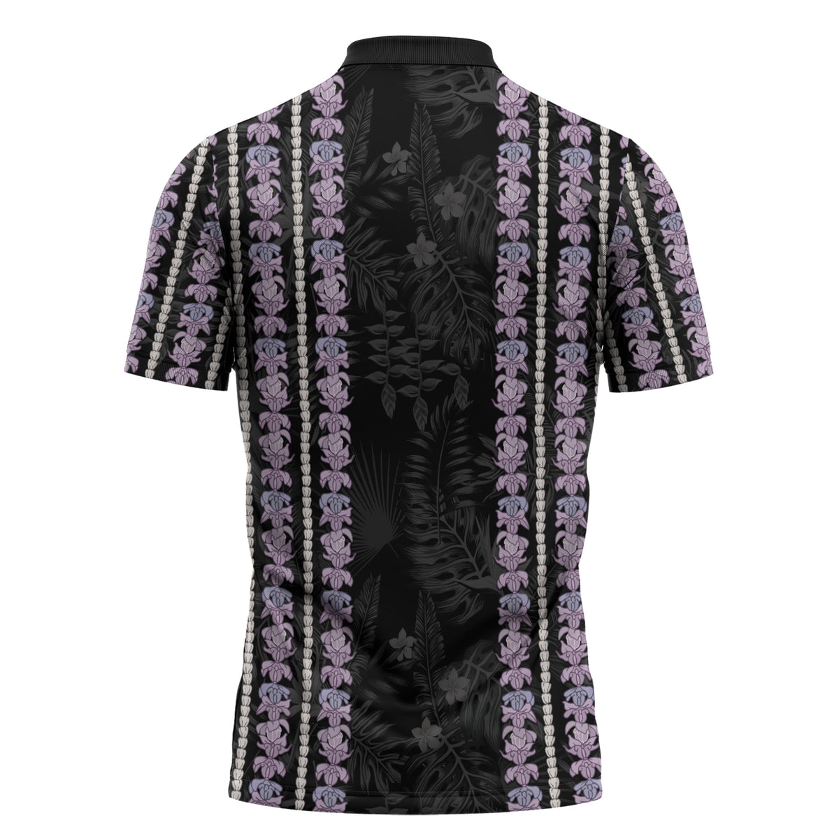 Hawaii Queen Liliuokalani Zipper Polo Shirt Hawaiian Lei Pua Kalaunu