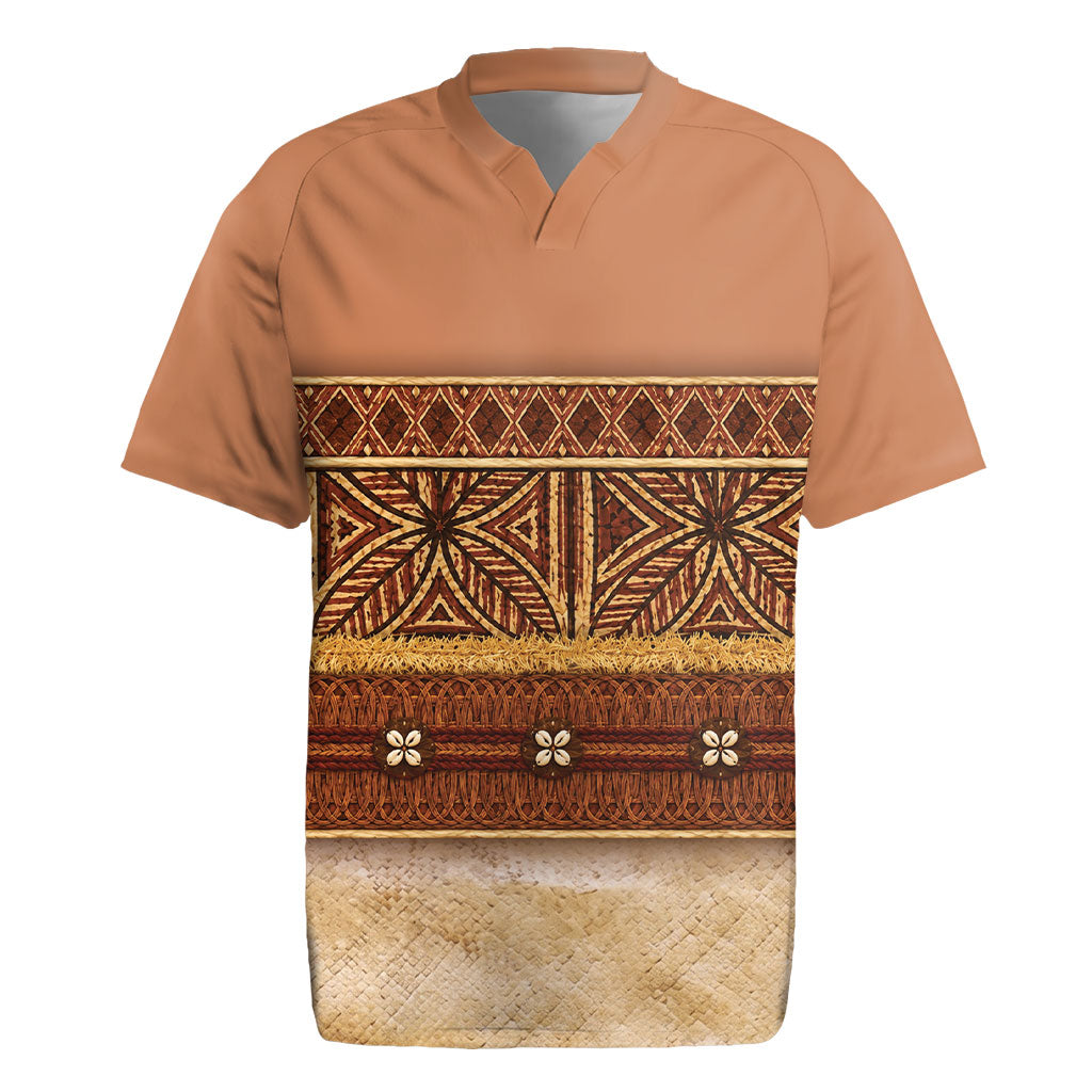 Polynesian Princess Inspired Cosplay Costume Rugby Jersey Traditional Tapa Pattern LT05 Brown - Polynesian Pride