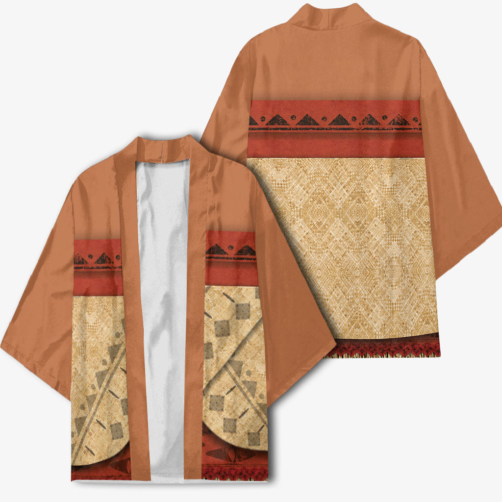 Island Elder Inspired Costume Kimono Polynesian Tribal Pattern