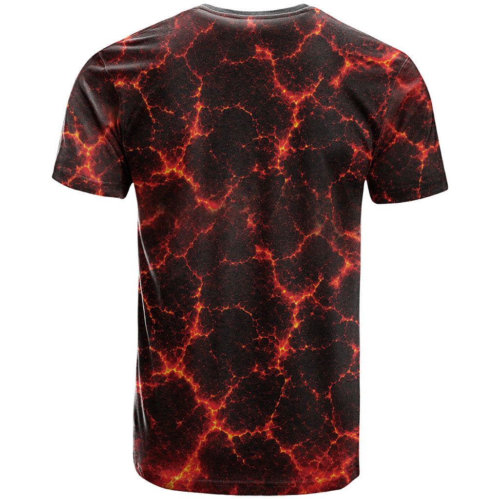 Lava Monster Costume T Shirt Fiery Lava Spiral