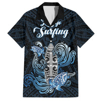 Personalised Polynesia Go Surfing Family Matching Tank Maxi Dress and Hawaiian Shirt The Pacific Wave Of Water LT05 Dad's Shirt - Short Sleeve Blue - Polynesian Pride