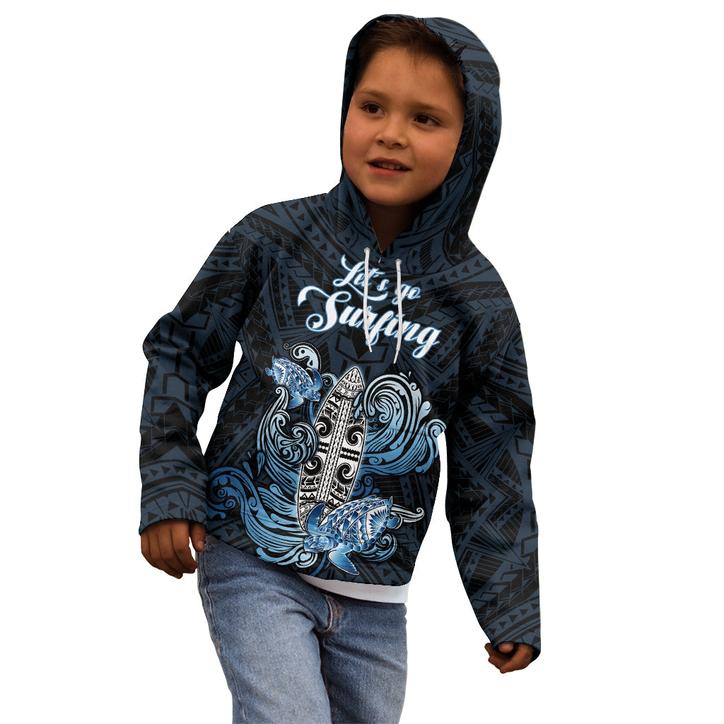 Personalised Polynesia Go Surfing Kid Hoodie The Pacific Wave Of Water LT05 - Polynesian Pride