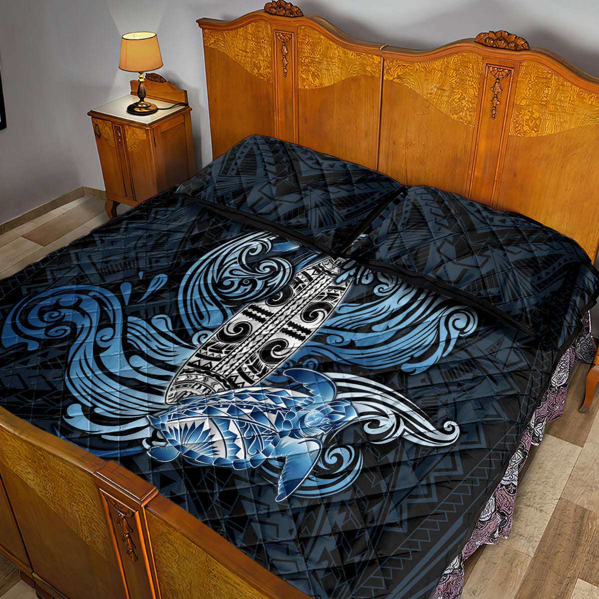 Polynesia Go Surfing Quilt Bed Set The Pacific Wave Of Water LT05 - Polynesian Pride