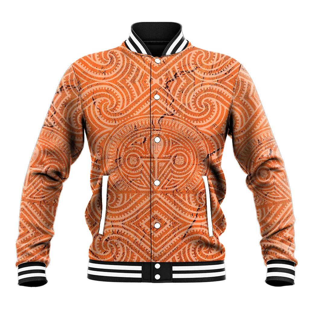 Personalised Lapita Culture Baseball Jacket Iconic Double Face Pattern LT05 Unisex Brown - Polynesian Pride