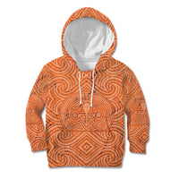 Personalised Lapita Culture Kid Hoodie Iconic Double Face Pattern LT05 Hoodie Brown - Polynesian Pride