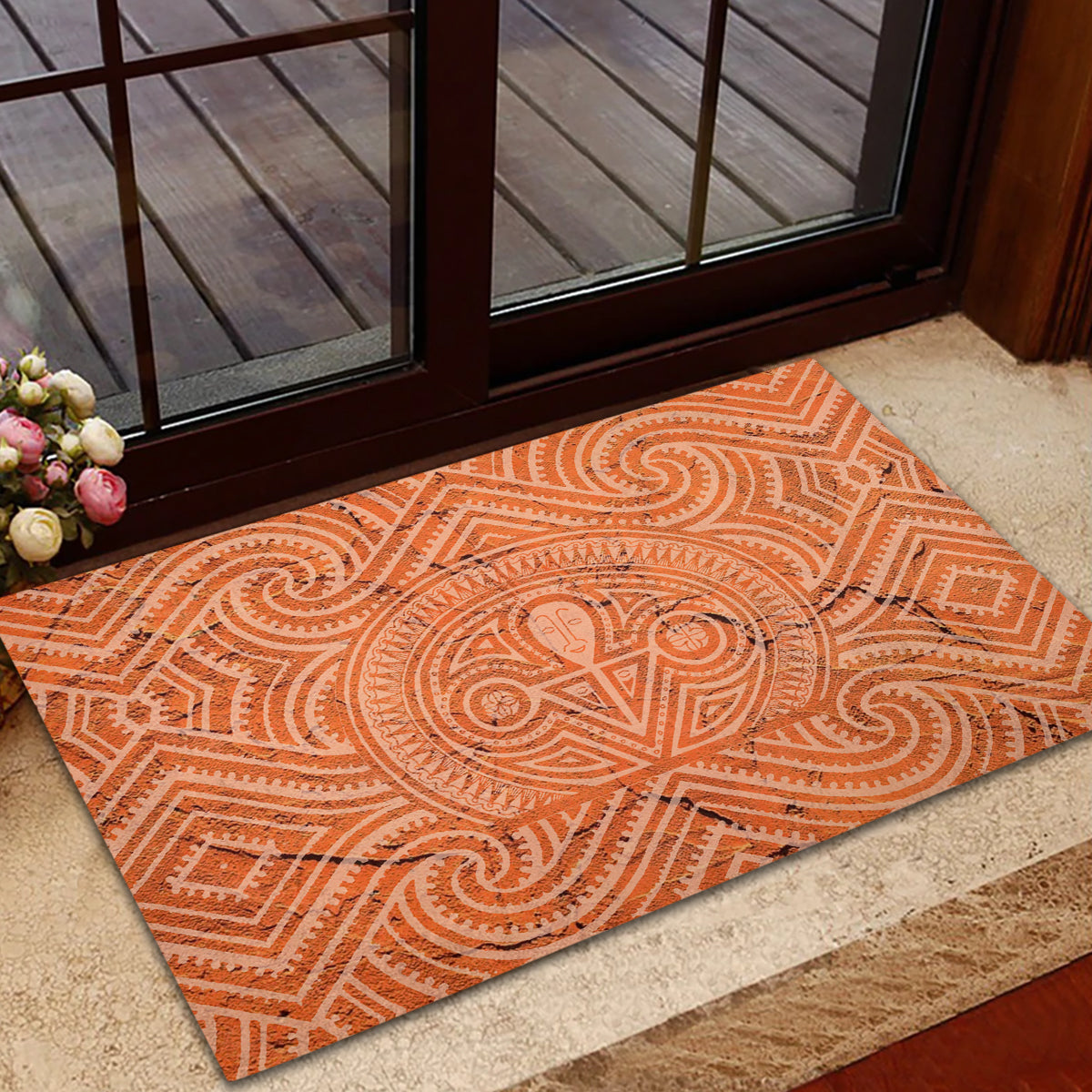 Lapita Culture Rubber Doormat Iconic Double Face Pattern LT05 - Polynesian Pride