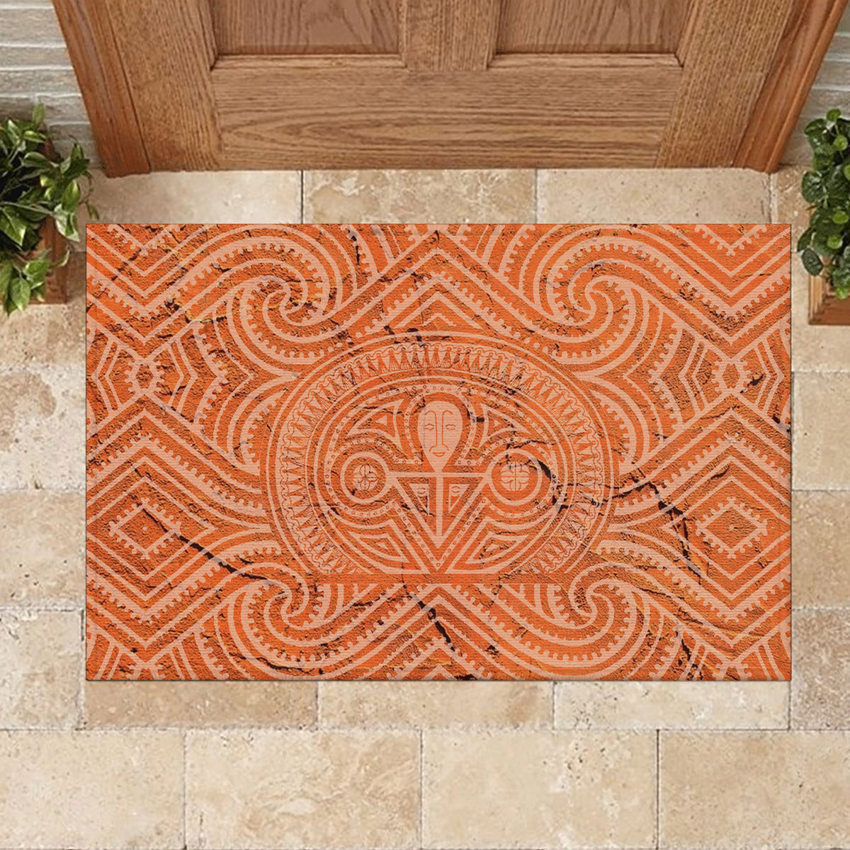 Lapita Culture Rubber Doormat Iconic Double Face Pattern LT05 - Polynesian Pride