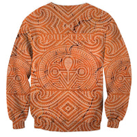 Personalised Lapita Culture Sweatshirt Iconic Double Face Pattern LT05 - Polynesian Pride