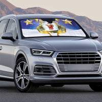 Samoa Christmas Auto Sun Shade Snow Globe With Samoan Santa - Polynesian Pride