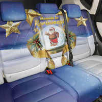 Samoa Christmas Back Car Seat Cover Snow Globe With Samoan Santa LT05 - Polynesian Pride