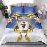 Samoa Christmas Bedding Set Snow Globe With Samoan Santa LT05 - Polynesian Pride
