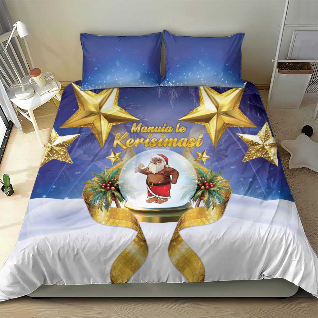 Samoa Christmas Bedding Set Snow Globe With Samoan Santa LT05 - Polynesian Pride