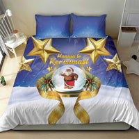 Samoa Christmas Bedding Set Snow Globe With Samoan Santa LT05 - Polynesian Pride