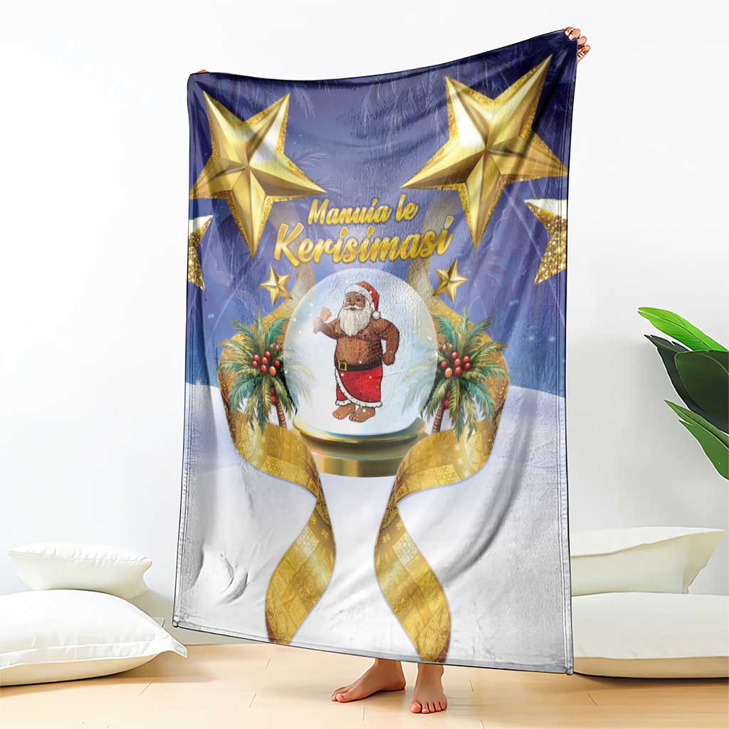 Samoa Christmas Blanket Snow Globe With Samoan Santa LT05 - Polynesian Pride