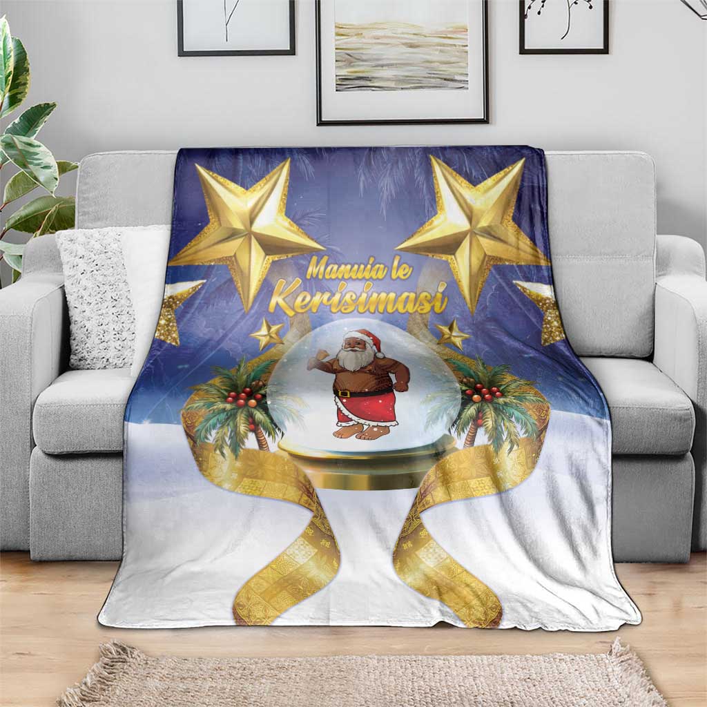 Samoa Christmas Blanket Snow Globe With Samoan Santa LT05 - Polynesian Pride