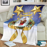 Samoa Christmas Blanket Snow Globe With Samoan Santa LT05 - Polynesian Pride