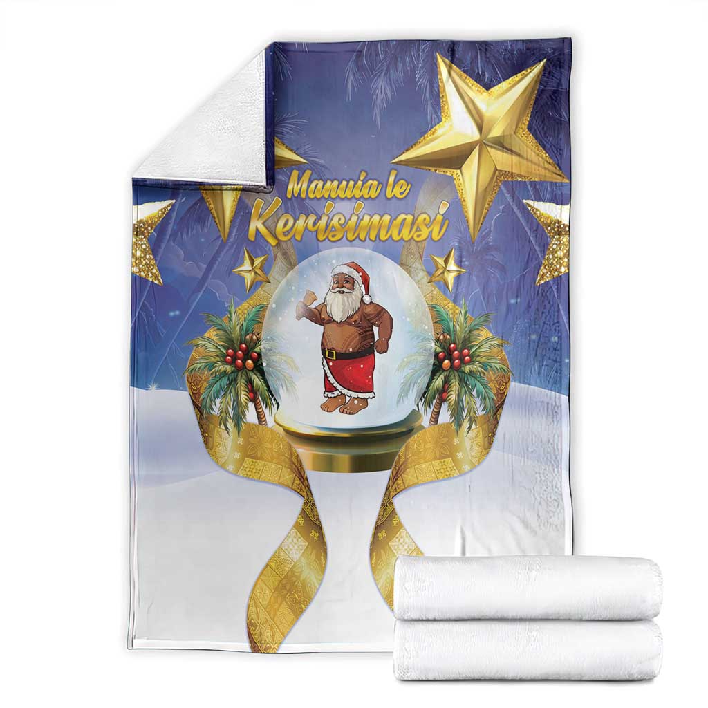 Samoa Christmas Blanket Snow Globe With Samoan Santa LT05 - Polynesian Pride