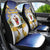 Samoa Christmas Car Seat Cover Snow Globe With Samoan Santa - Polynesian Pride