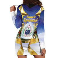 Samoa Christmas Hoodie Dress Snow Globe With Samoan Santa LT05 - Polynesian Pride
