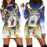 Samoa Christmas Hoodie Dress Snow Globe With Samoan Santa LT05 - Polynesian Pride