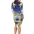 Samoa Christmas Long Sleeve Bodycon Dress Snow Globe With Samoan Santa - Polynesian Pride