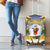 Samoa Christmas Luggage Cover Snow Globe With Samoan Santa - Polynesian Pride