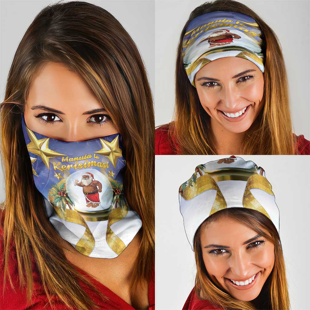 Samoa Christmas Neck Gaiter Snow Globe With Samoan Santa LT05 - Polynesian Pride