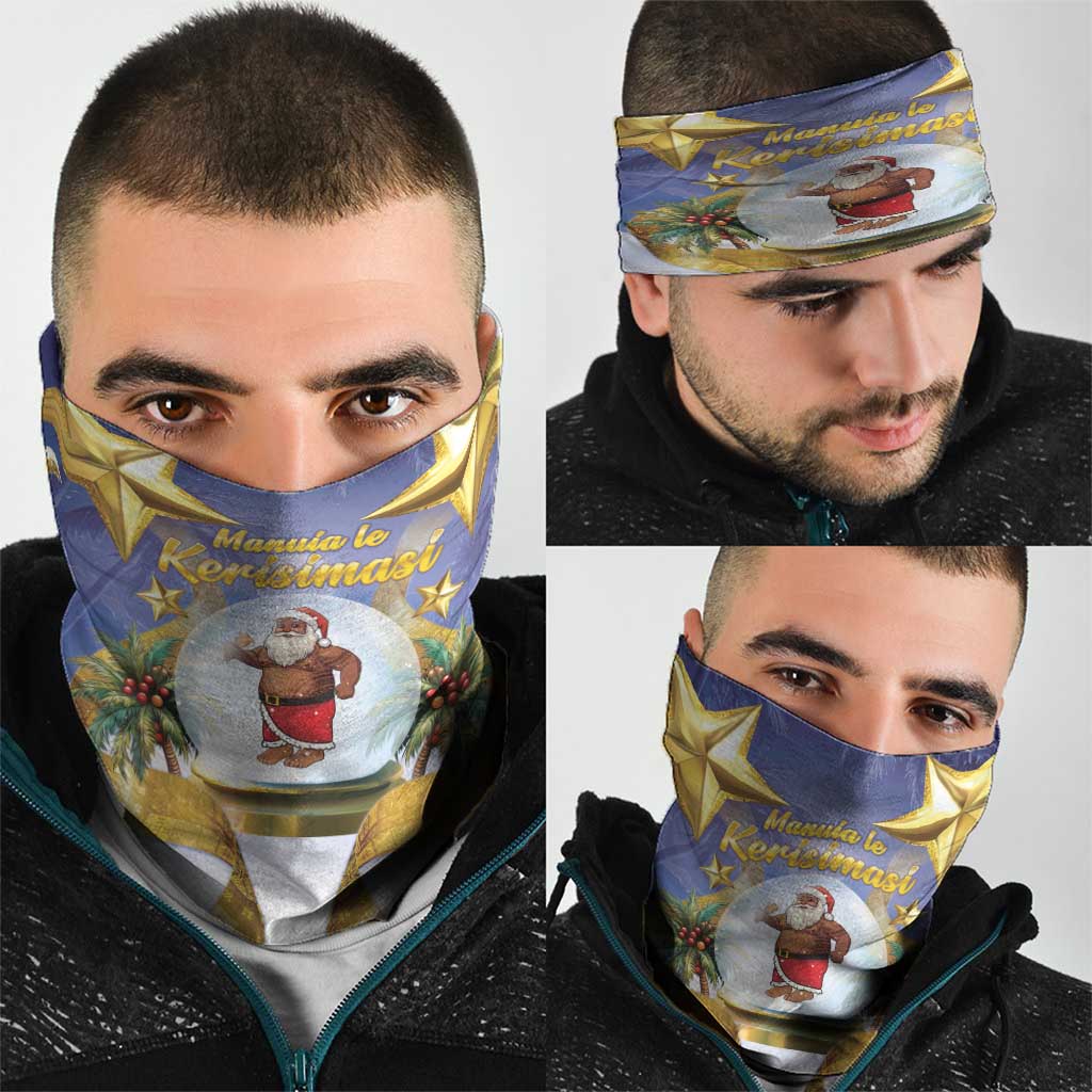 Samoa Christmas Neck Gaiter Snow Globe With Samoan Santa LT05 - Polynesian Pride